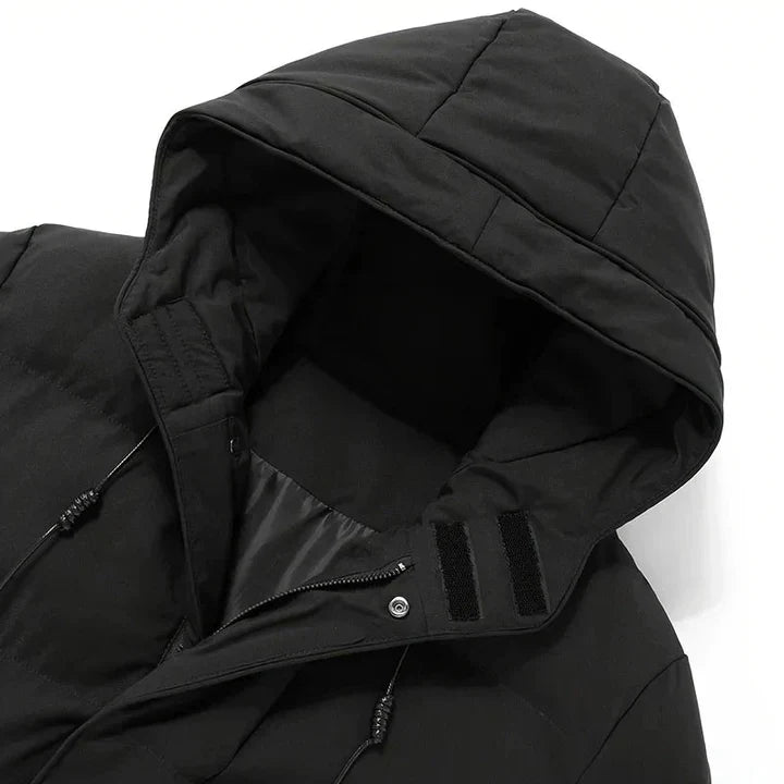 HommanceParis - Manteau d'hiver rembourré avec capuche