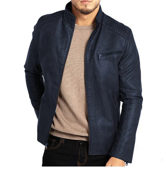 HommanceParis - Veste en cuir vintage pour homme