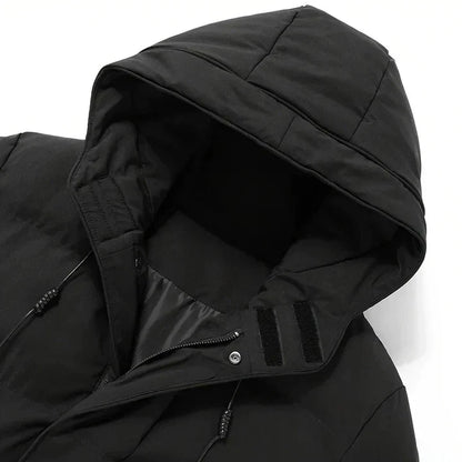 HommanceParis - Manteau d'hiver rembourré avec capuche