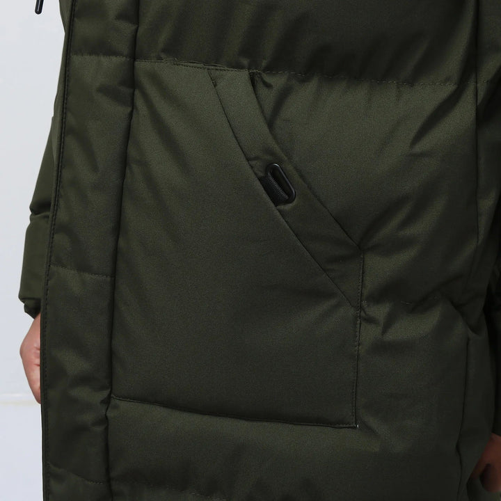 HommanceParis - Manteau d'hiver rembourré avec capuche