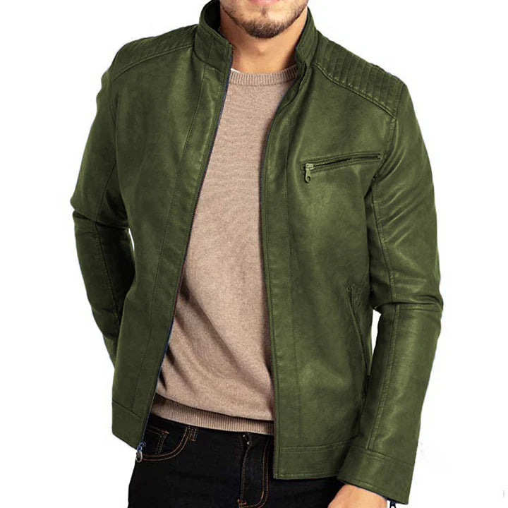 HommanceParis - Veste en cuir vintage pour homme